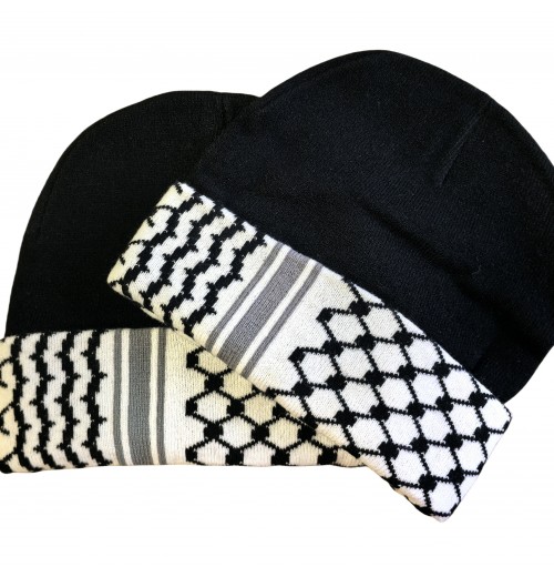 Keffiyeh Beanie Custom Palestine Knitted Hats with Keffiyeh Winter Warm Hats for Men and women Keffiyeh Beanie Custom Palestine Knitted Hats with Keffiyeh Winter Warm Hats for Men and women