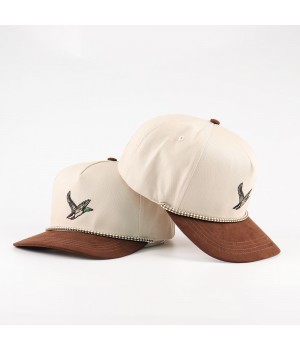 Hat manufacturer custom hat color suede fabric curved brim lightweight sport hats Moisture-wicking sweat band rope baseball caps