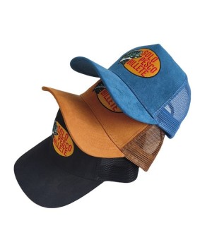 Design Your Own Custom Mens Womens Mesh Gorras Embroidery Patch Logo 5 Panel Suede Baseball Trucker Hat Cap