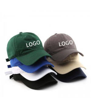 Small MOQ Custom Embroidered 6 Panel Baseball Sport Hat Golf Dad Cap With Metal Buckle For Men And Women Hats