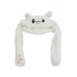 Hot selling funny flip ear rabbit hat cute plush bunny hat with air pumping