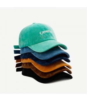 OEM design unstructured dad caps custom logo embroidery suede baseball hat 6 panel baseball cap suede