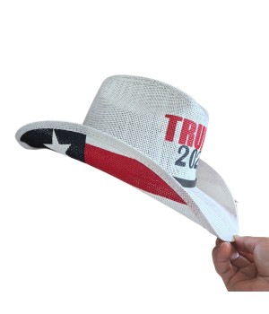 America Election Campaign MAGA Slogan Straw Hats Promotion American Flag printing Party Cowboy Hats